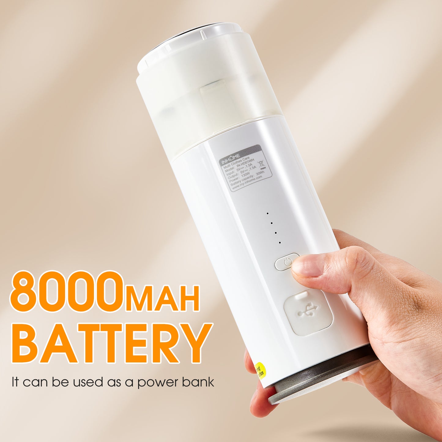 iNHOME 無線多功能衣物護理機 迷你燙斗 | 除毛球 | 充電